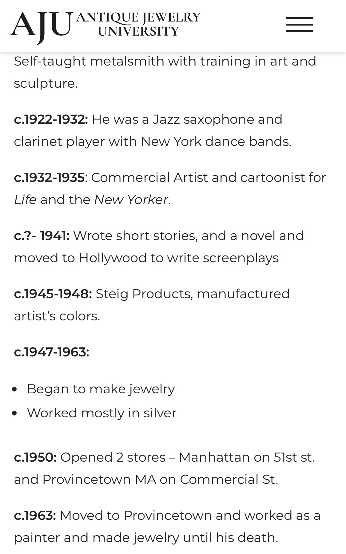 Vintage Sterling Silver Modernist Cufflinks with Ebony Inlay, Signed Henry Steig