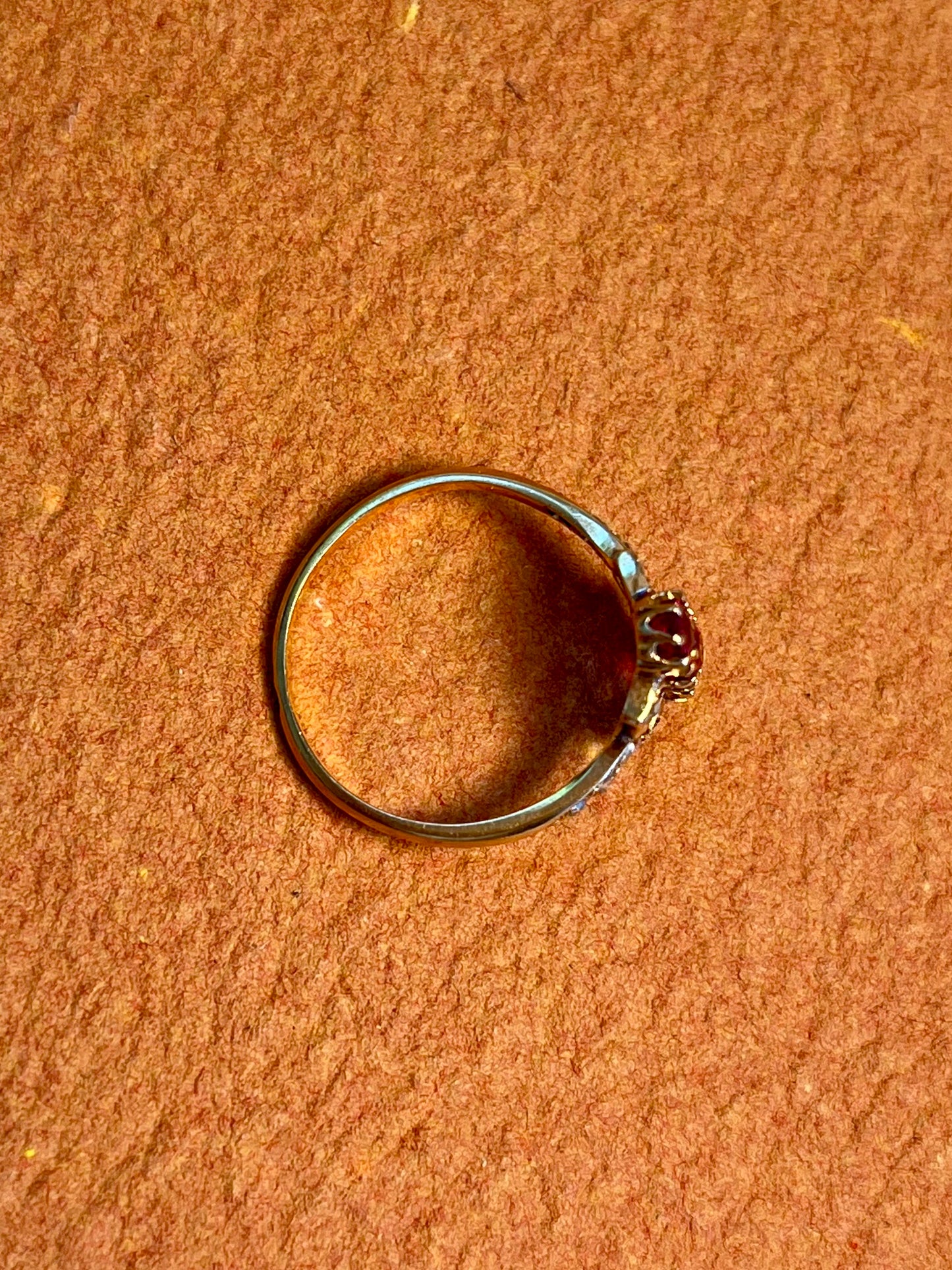 French Antique 18K Ruby and Diamond Ring