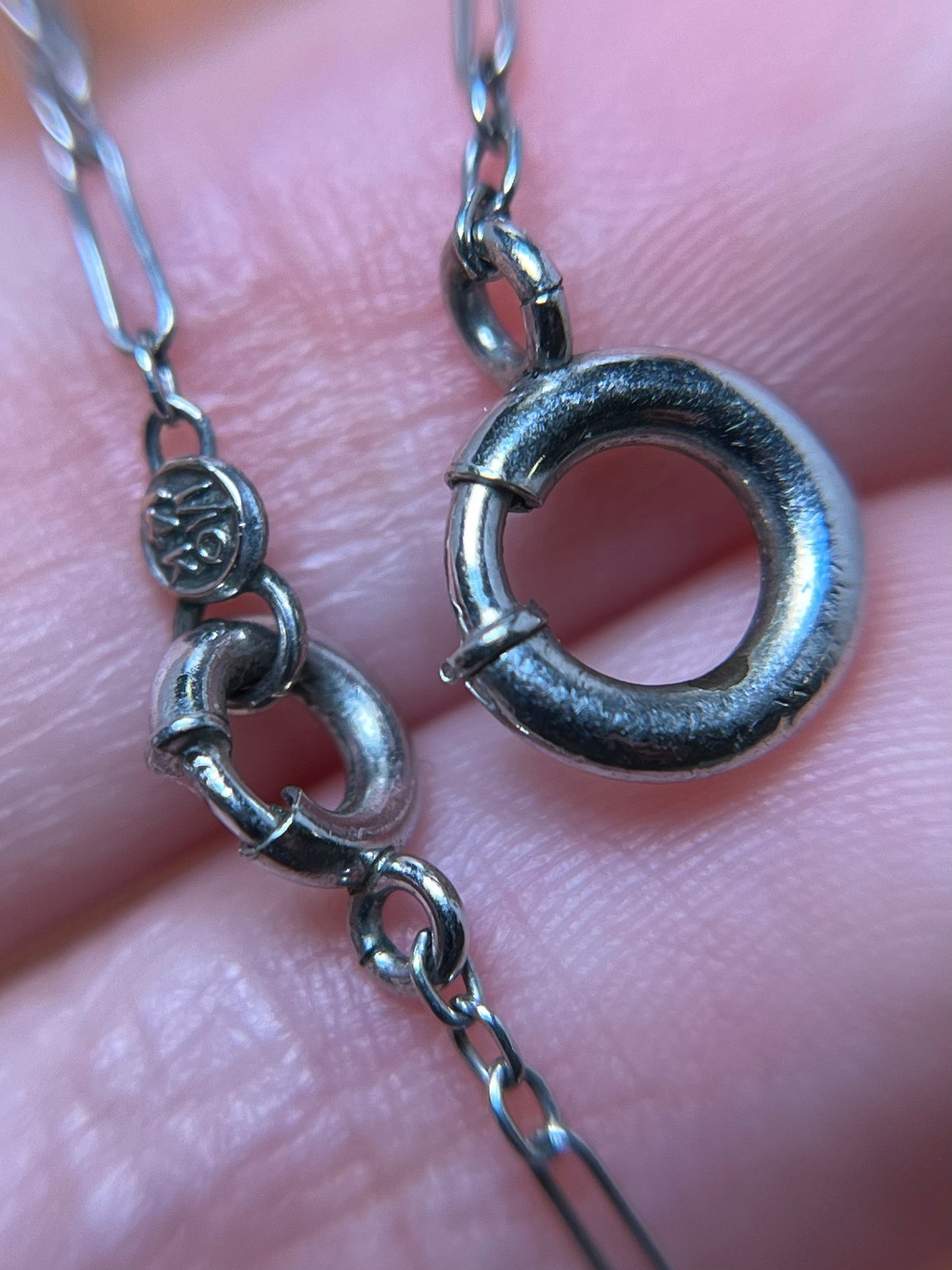 Antique White Gold Filled Lariat Chain