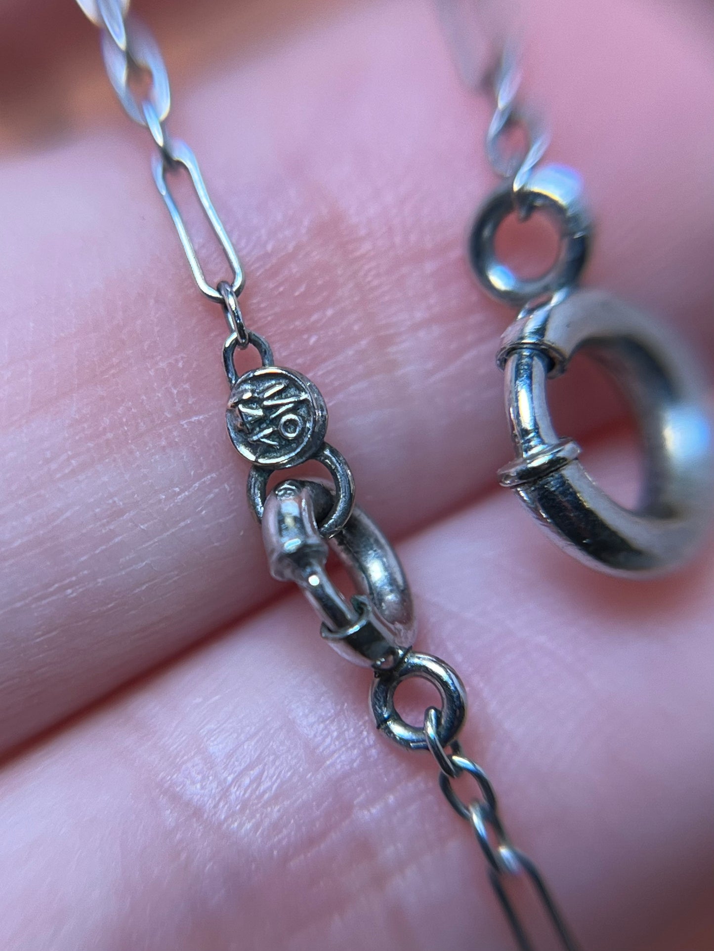 Antique White Gold Filled Lariat Chain