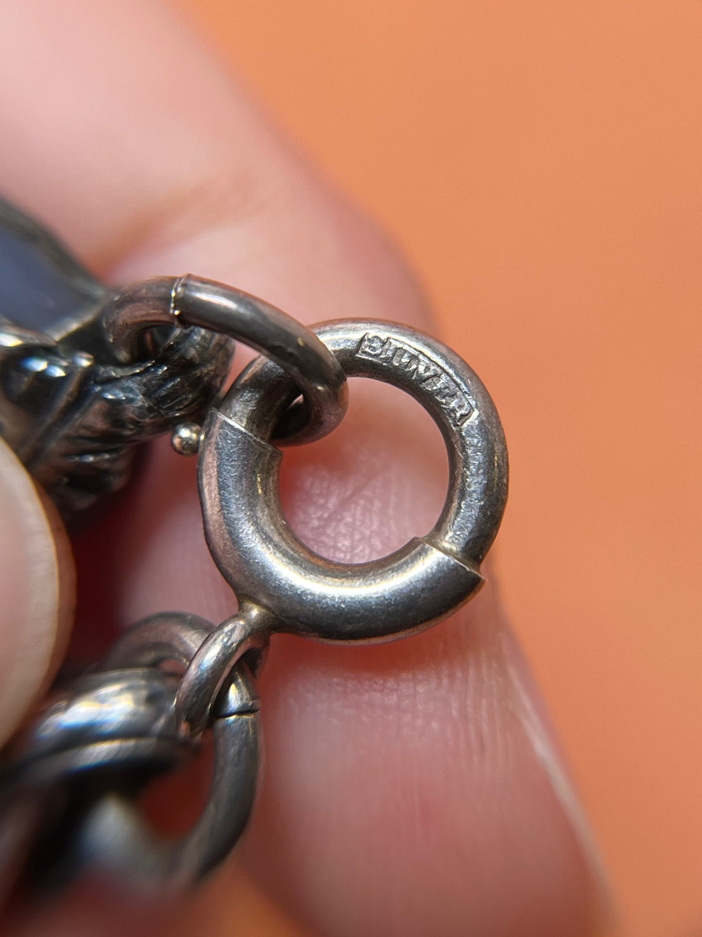 Antique Scottish Specimen Agate Bracelet in Sterling c. 1900