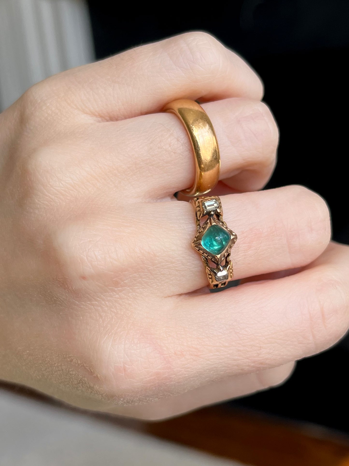 18th Century Emerald and Diamond Ring