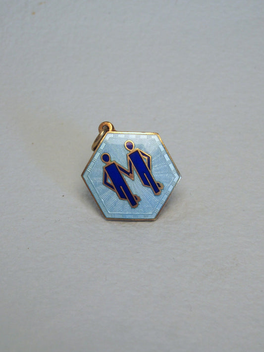 Norwegian Vintage David Andersen Sterling Zodiac Pendant with Enamel