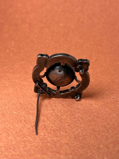 Victorian Scottish Agate and Foiled Rock Crystal Brooch