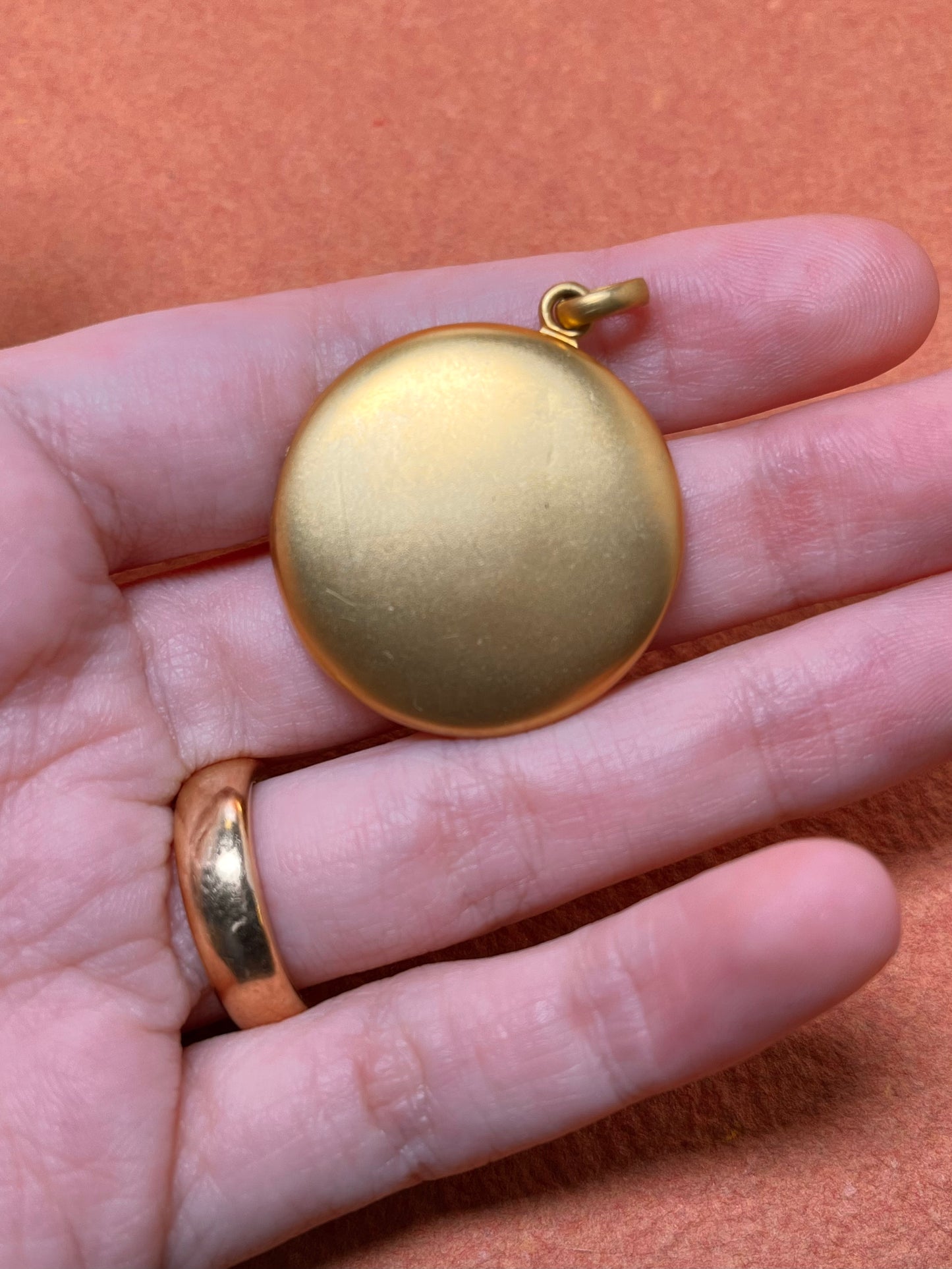 Antique Bloomed Gold Filled Plain Locket