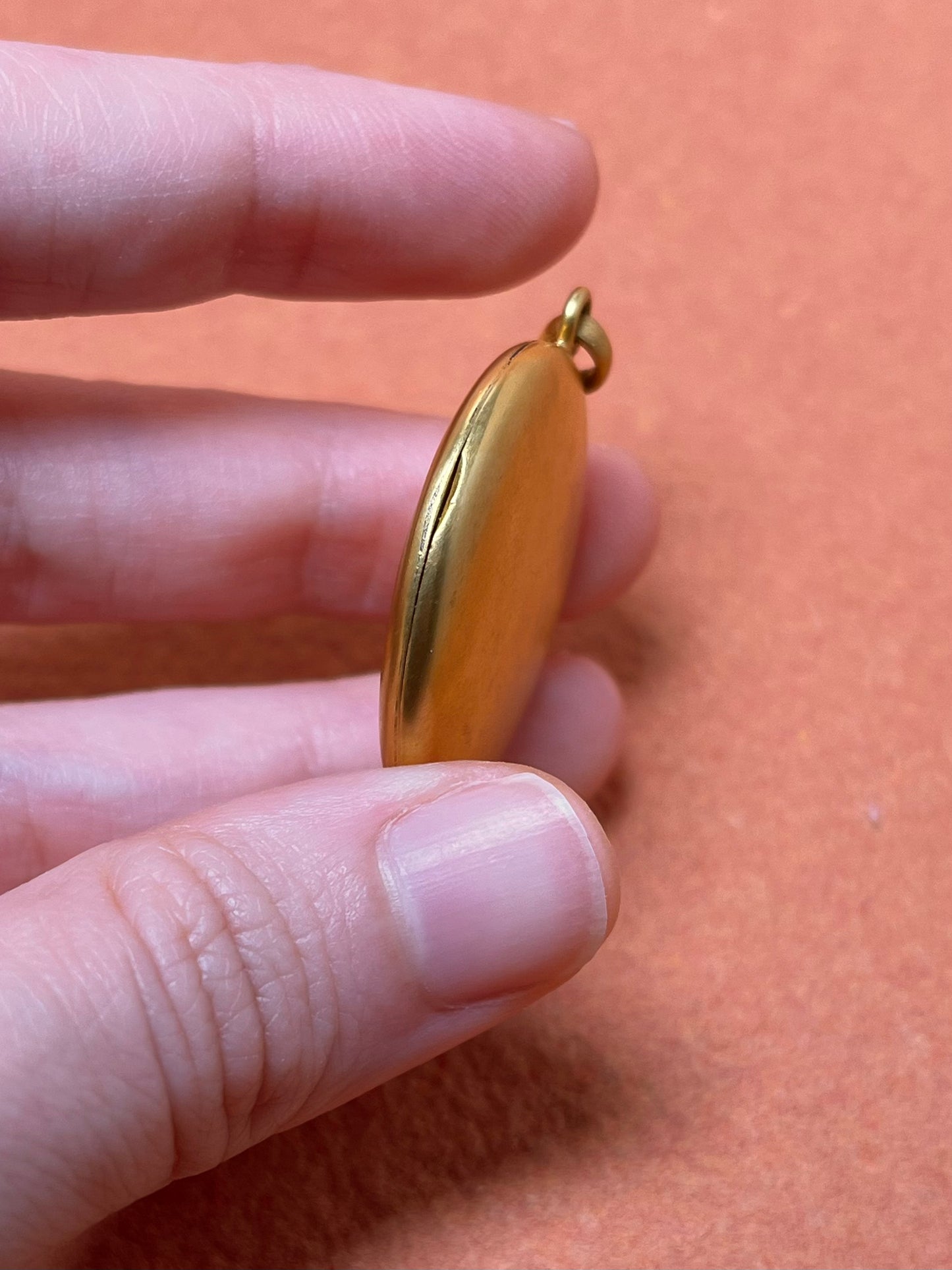 Antique Bloomed Gold Filled Plain Locket