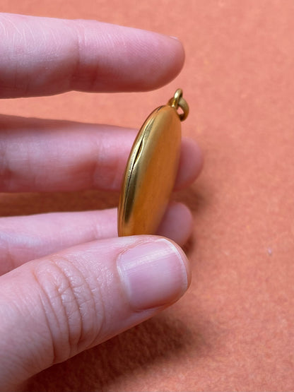 Antique Bloomed Gold Filled Plain Locket