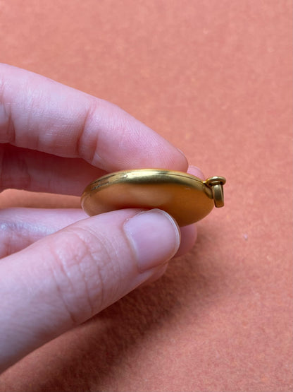 Antique Bloomed Gold Filled Plain Locket