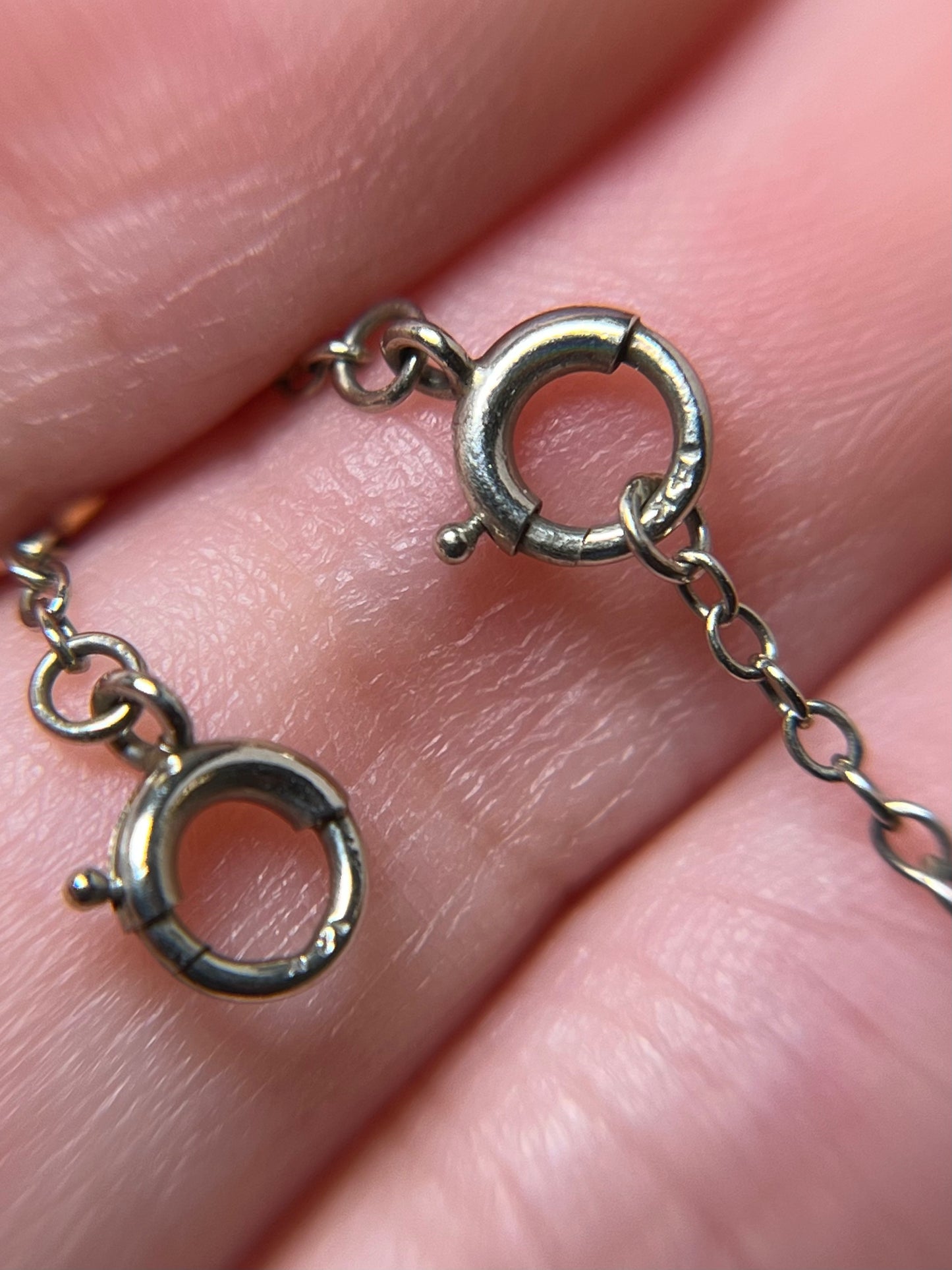 Antique 14K White Gold Lariat Chain