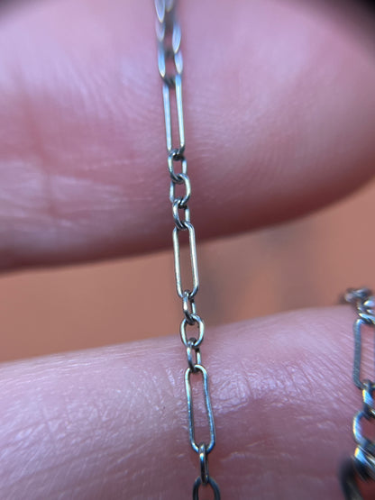 Antique White Gold Filled Lariat Chain