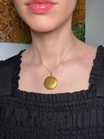 Antique Bloomed Gold Filled Plain Locket