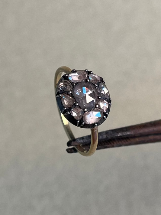 Georgian Rose Cut Diamond Cobblestone Ring