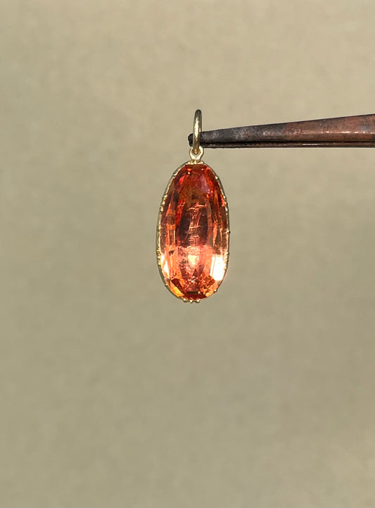 Delicate Late Georgian ~8 Carat Imperial Topaz Pendant