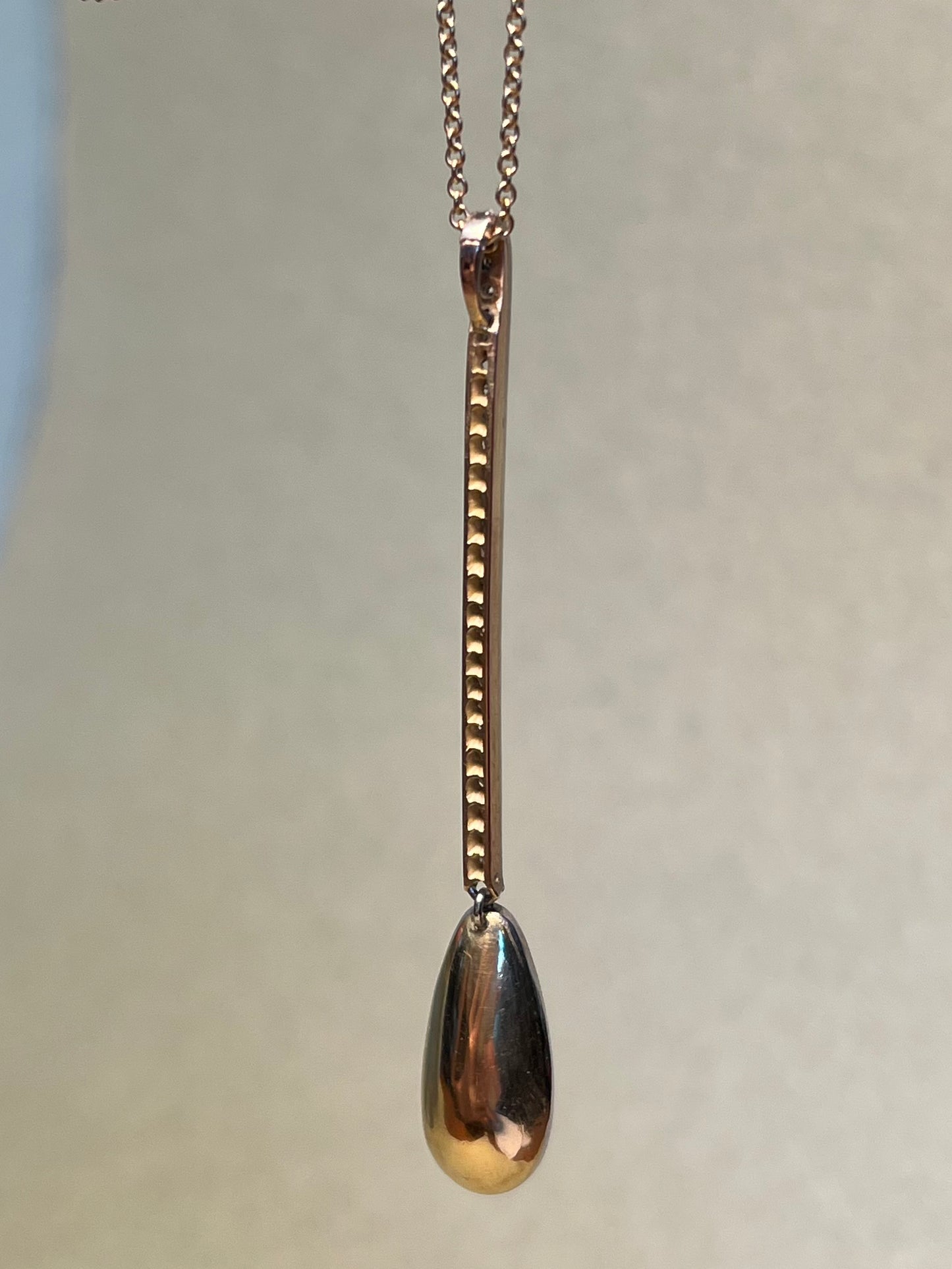 Rose Cut Diamond and Antique 4 Carat Aquamarine Drop Pendant in Platinum, 18K and 14K