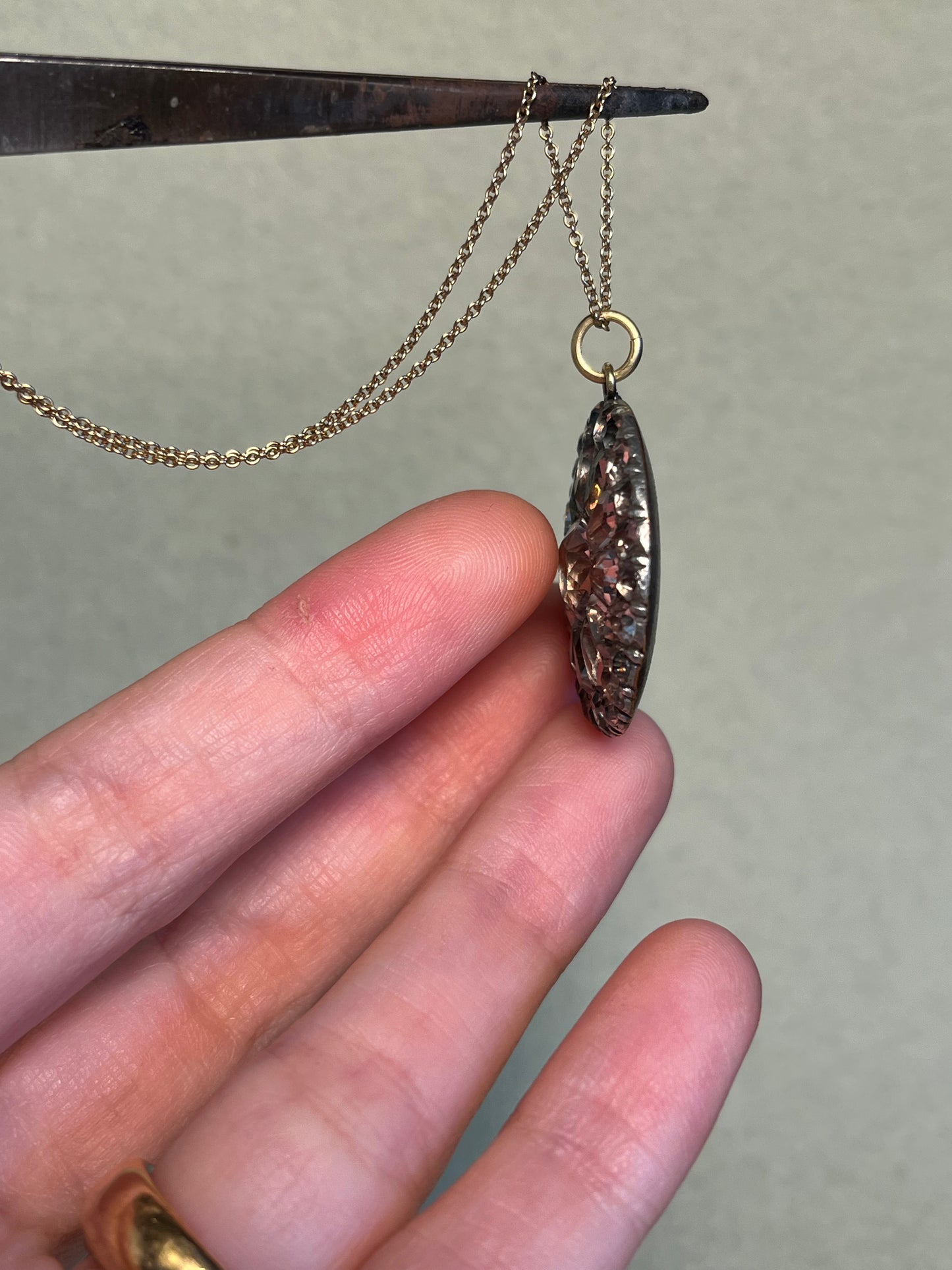 18th Century Foiled Paste Cluster Pendant