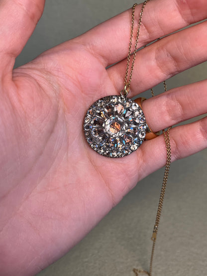 18th Century Foiled Paste Cluster Pendant