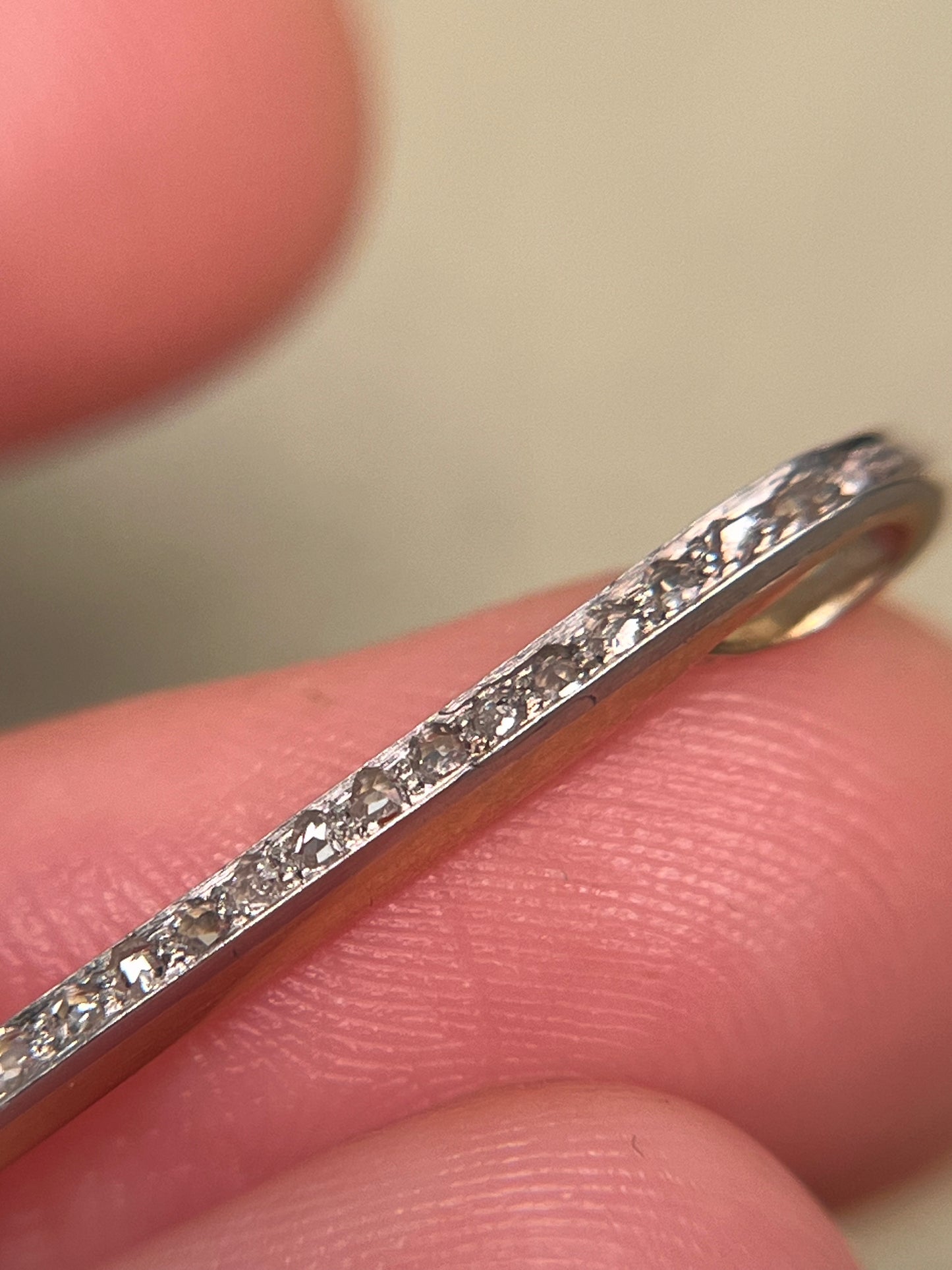 Rose Cut Diamond and Antique 4 Carat Aquamarine Drop Pendant in Platinum, 18K and 14K