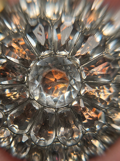18th Century Foiled Paste Cluster Pendant