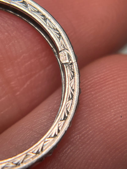 Antique French Art Deco Rose-Cut Diamond Eternity Ring