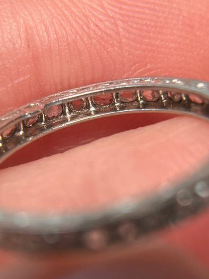 Antique French Art Deco Rose-Cut Diamond Eternity Ring