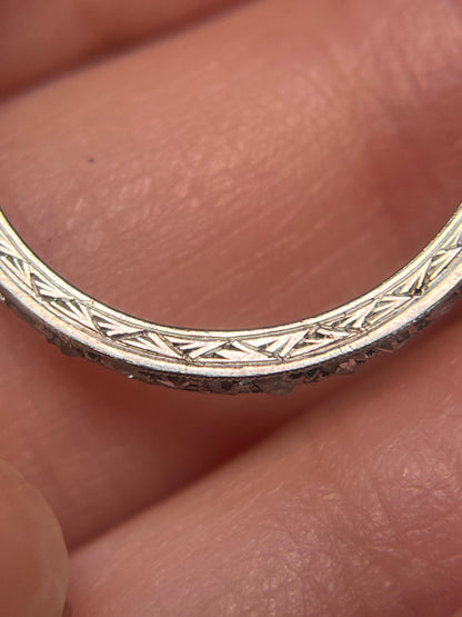 Antique French Art Deco Rose-Cut Diamond Eternity Ring