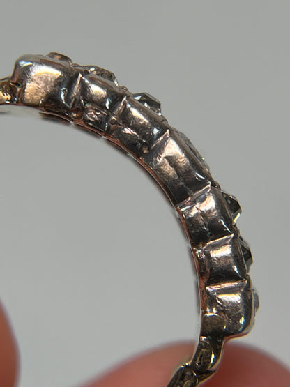 Antique Georgian Half Hoop Old Mine Cut Diamond Band