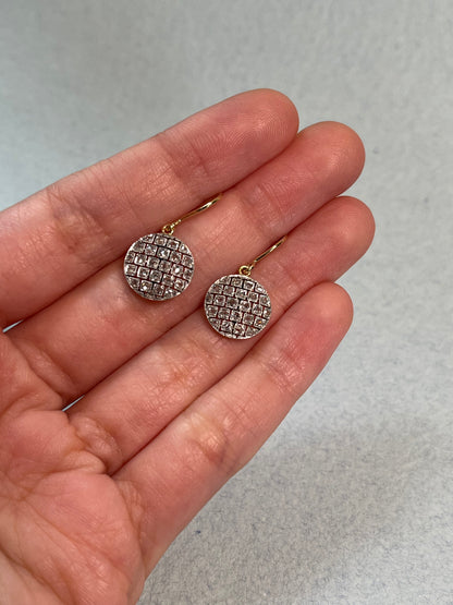 Antique Art Deco Disco Ball Conversion Earrings