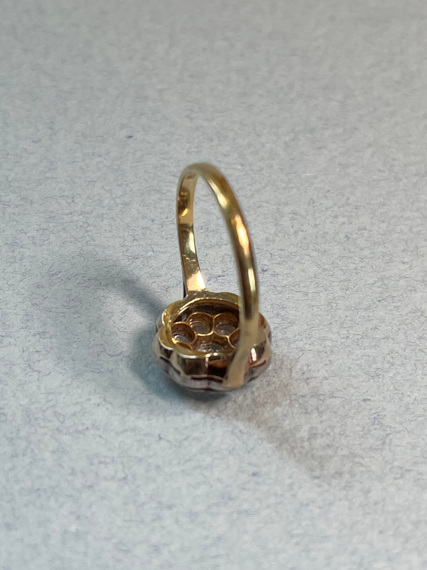 Antique Italian Rose Cut Diamond Cluster Ring