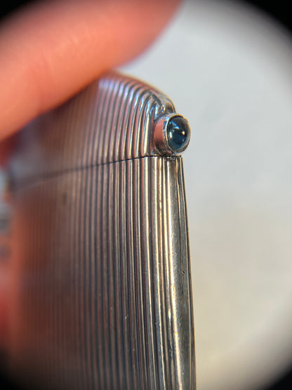 Antique 900 Silver Match Safe with Sugarloaf Button