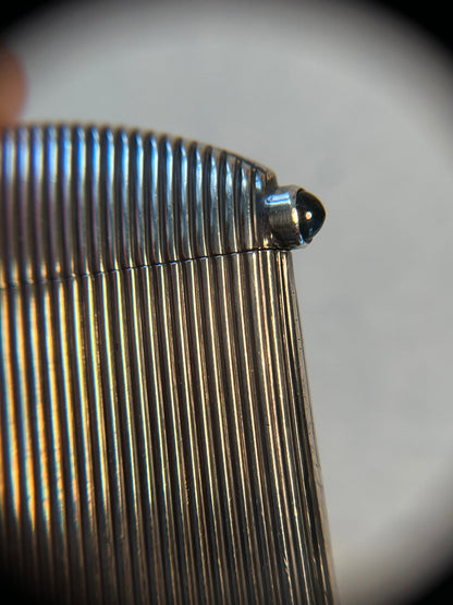 Antique 900 Silver Match Safe with Sugarloaf Button