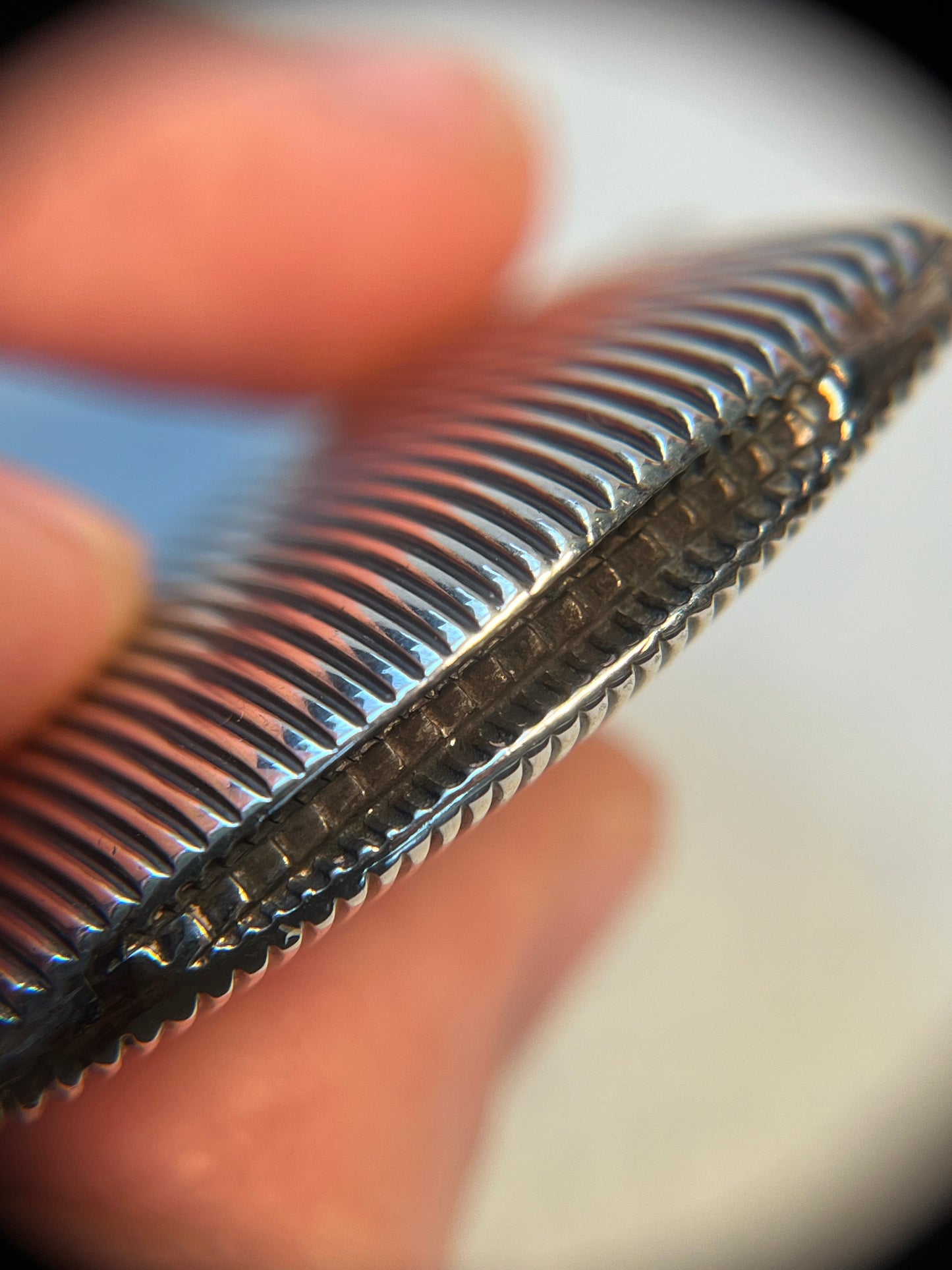 Antique 900 Silver Match Safe with Sugarloaf Button