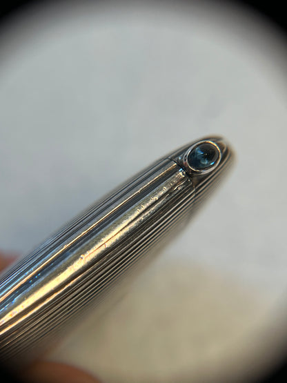 Antique 900 Silver Match Safe with Sugarloaf Button