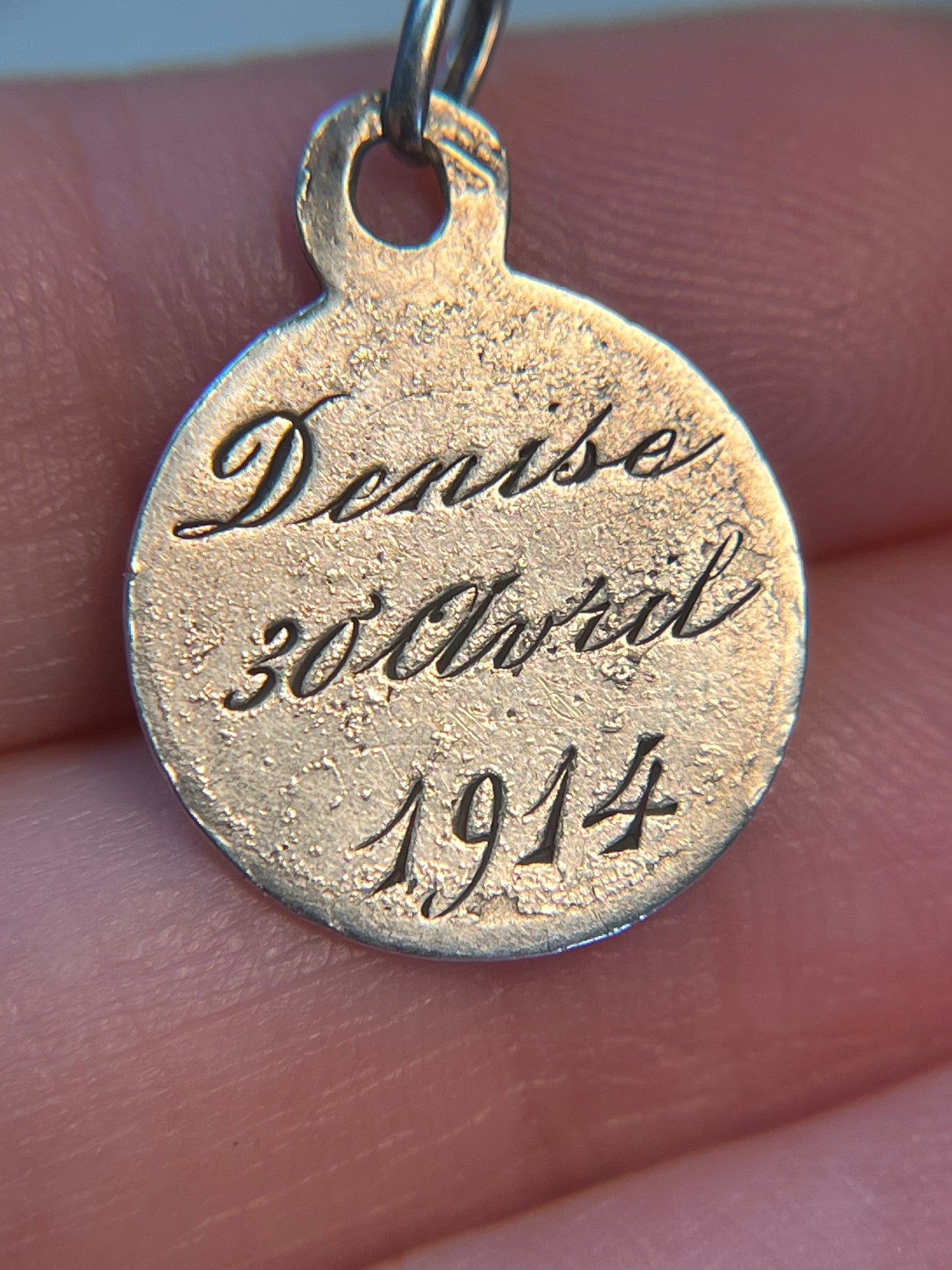 Antique French Silver Religious Medallion
