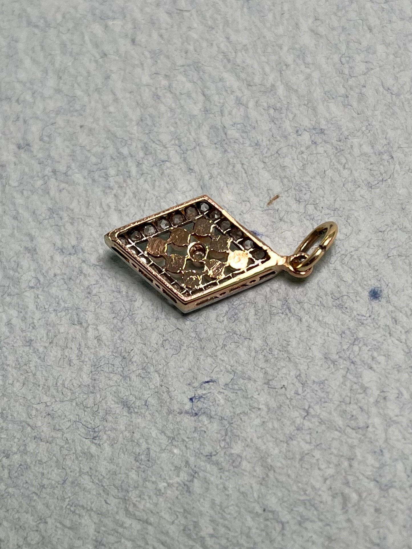 Antique Rose-Cut Diamond and Seed Pearl Pendant