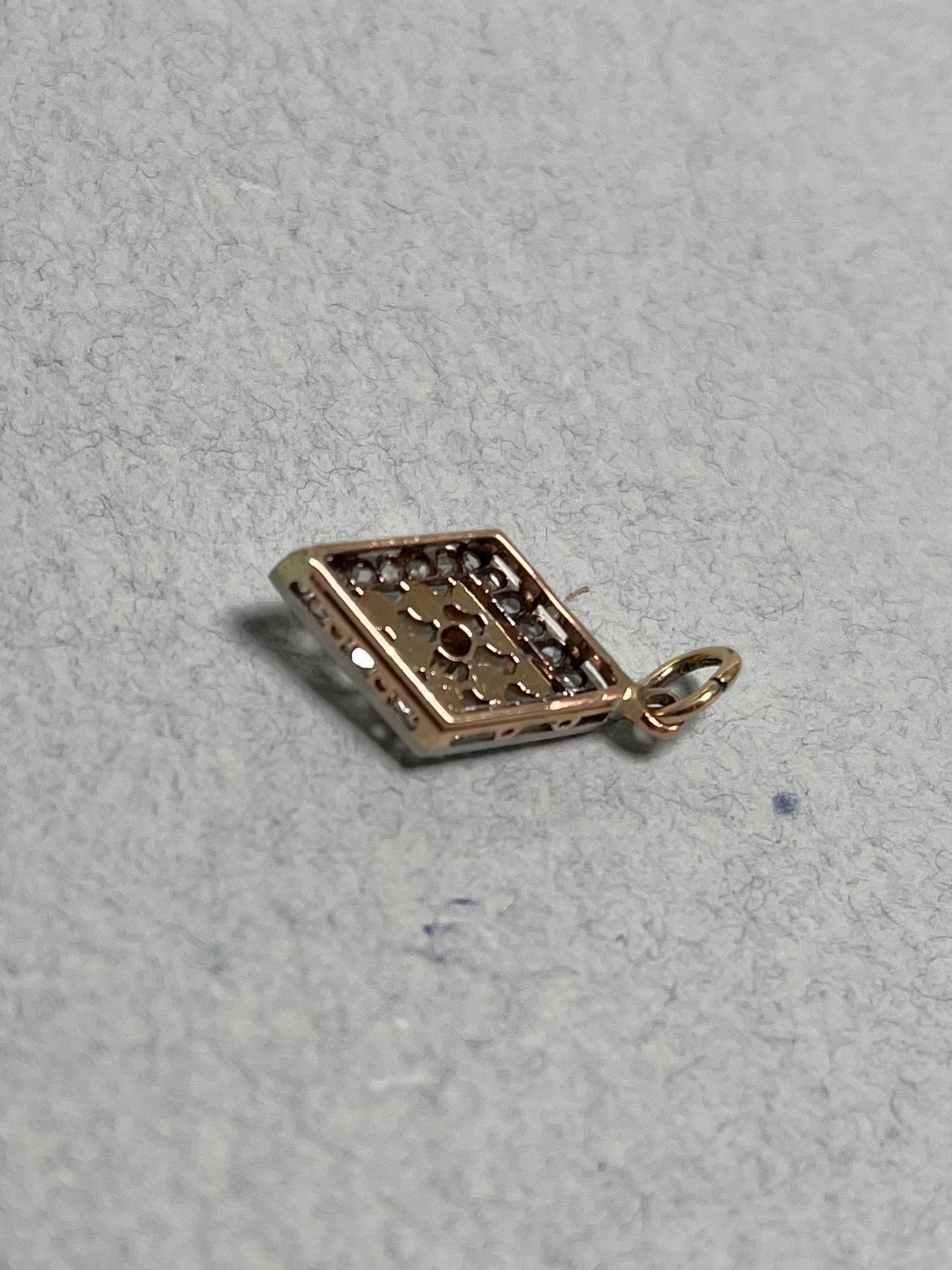 Antique Rose-Cut Diamond and Seed Pearl Pendant