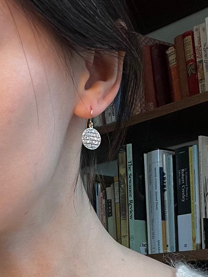 Antique Art Deco Disco Ball Conversion Earrings