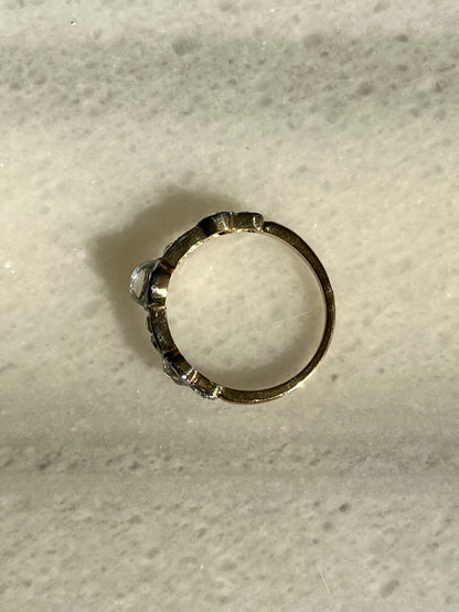Edwardian Moonstone and Diamond Band 0.75ctw