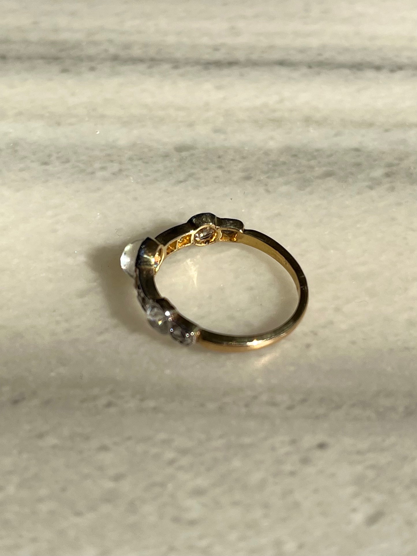 Edwardian Moonstone and Diamond Band 0.75ctw