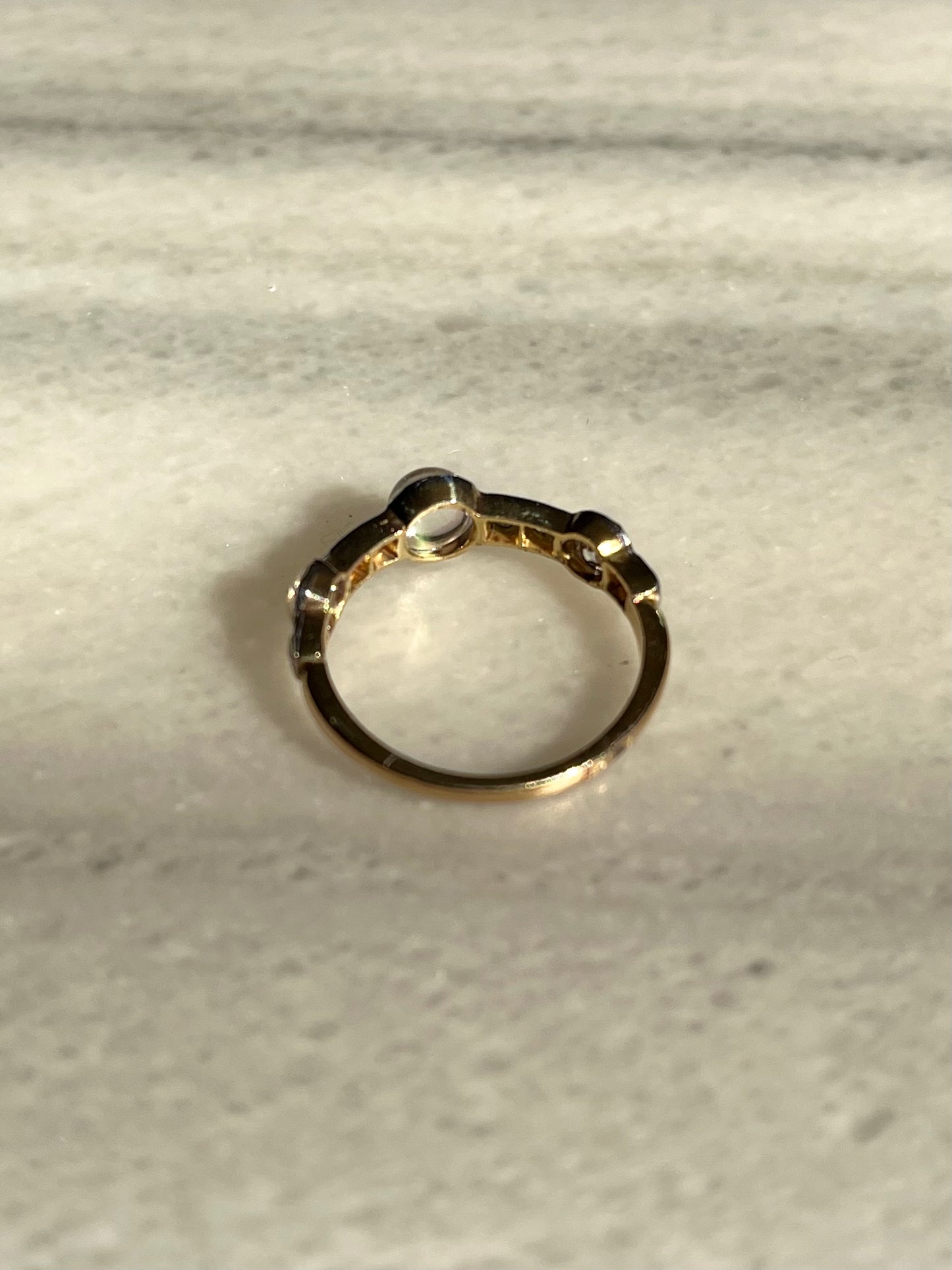 Edwardian Moonstone and Diamond Band 0.75ctw