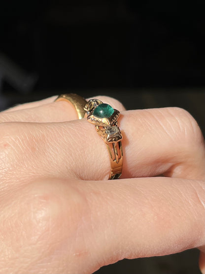 18th Century Emerald and Diamond Ring