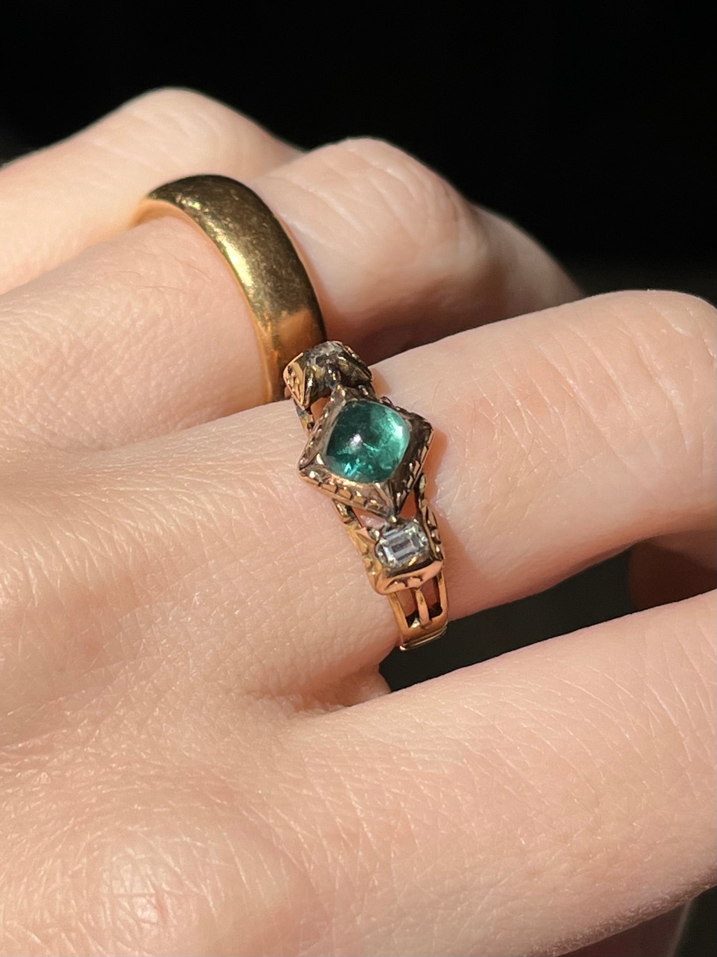 18th Century Emerald and Diamond Ring