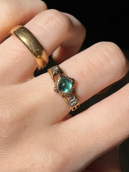 18th Century Emerald and Diamond Ring
