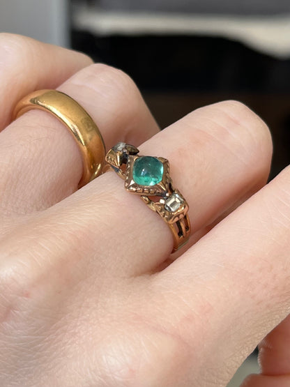 18th Century Emerald and Diamond Ring