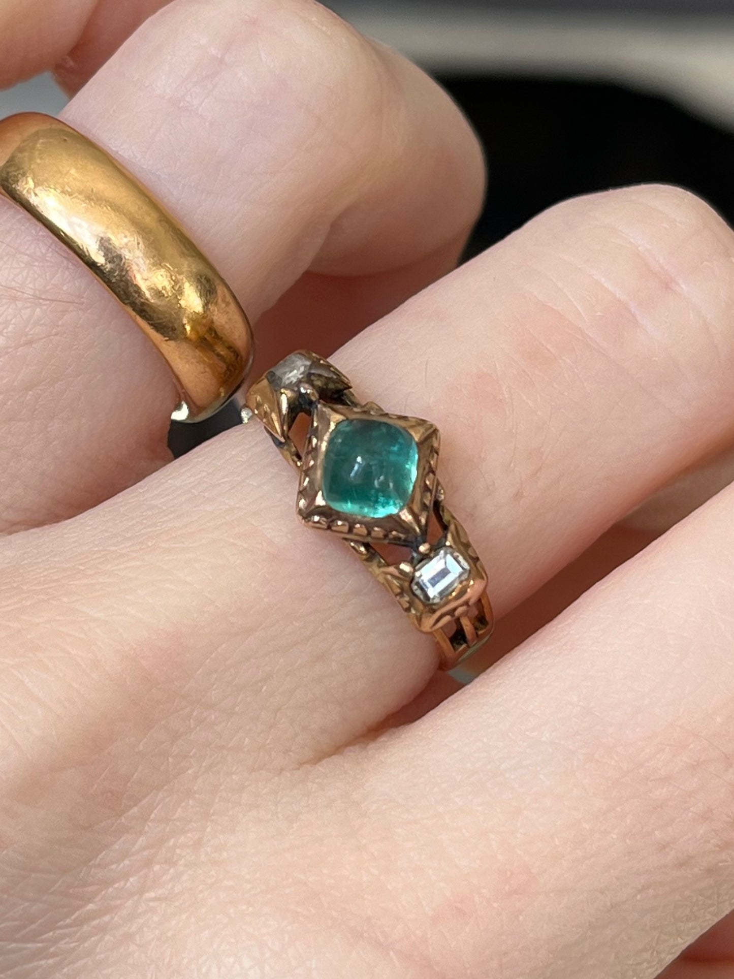 18th Century Emerald and Diamond Ring