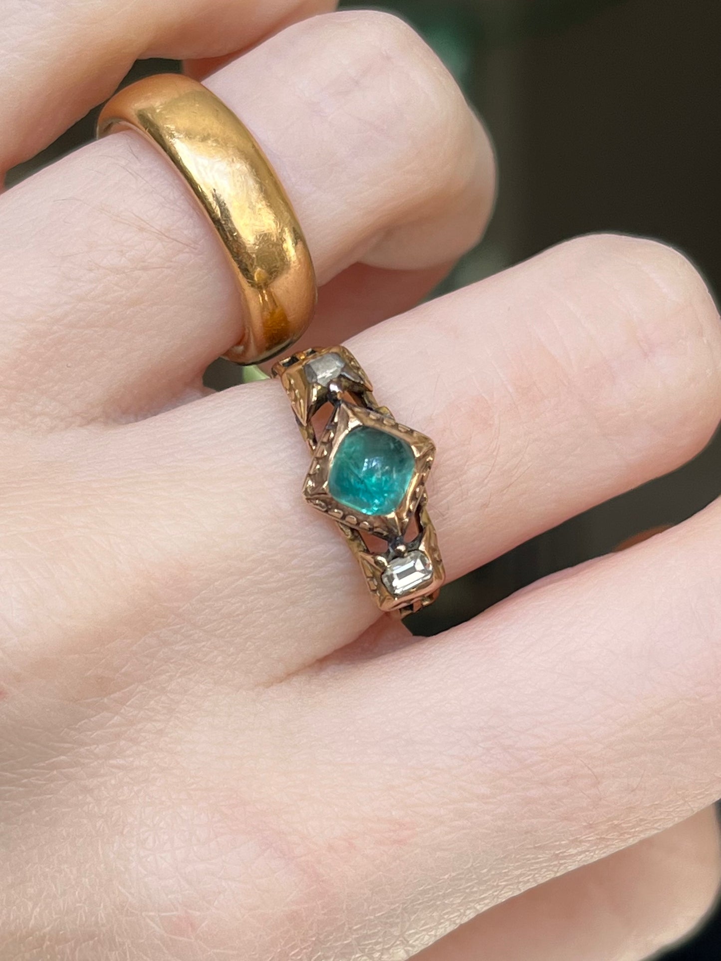 18th Century Emerald and Diamond Ring