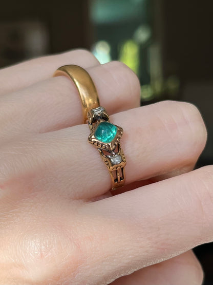 18th Century Emerald and Diamond Ring