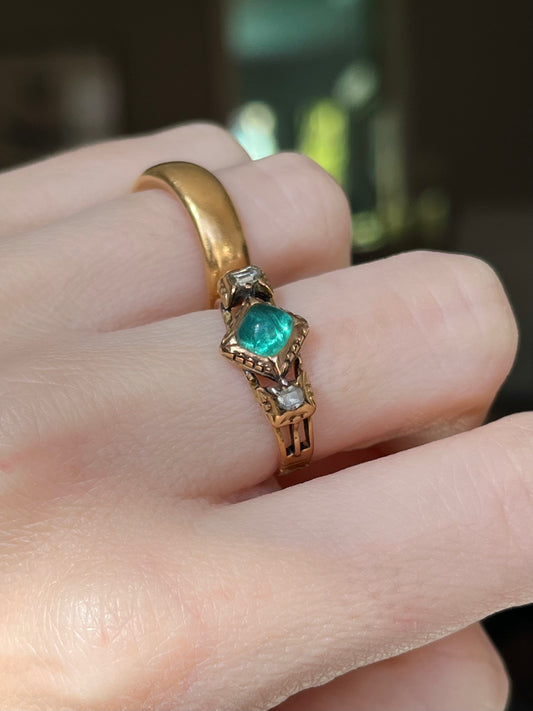 18th Century Emerald and Diamond Ring