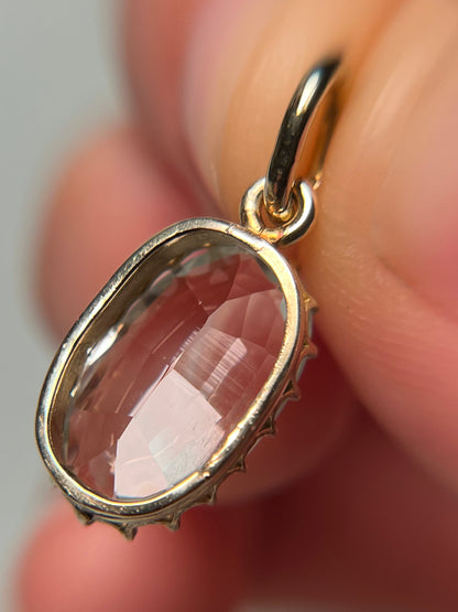 Antique 14K Gold and Aquamarine Pendant