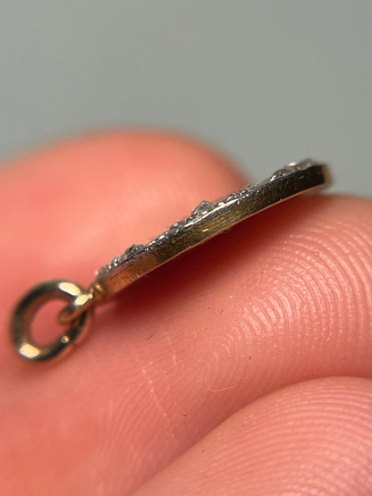 Antique 18K, Platinum, Enamel and Diamond Charm, Venetian Design