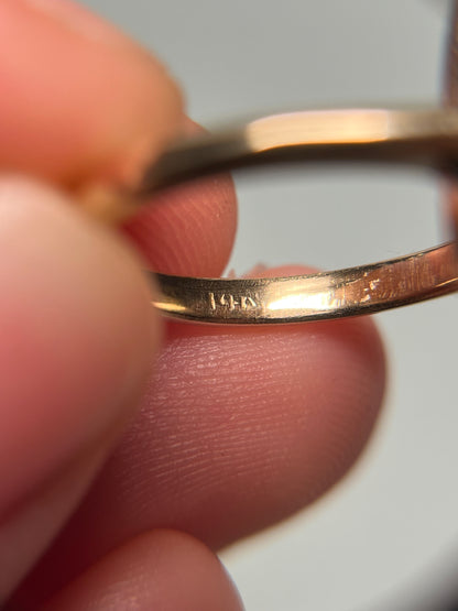 Platinum and 14K Diamond and Emerald Ring